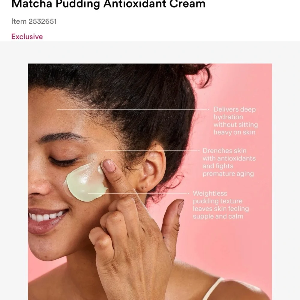Peach & Lili Matcha Pudding Antioxidant Cream. size: .84oz - Picture 3 of 5